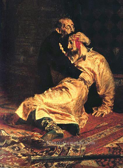 Iwan der Schreckliche und sein Sohn DT1 russischen Realismus Repin Ölgemälde